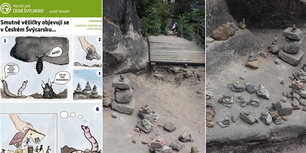 Národní park České Švýcarsko bojuje proti stavbám z kamenů, které za sebou...