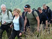 Slovenská prezidentka Zuzana aputová pi výstupu na Chleb, nejvyí horu...