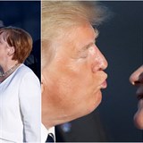 Donald Trump během hromadného focení na summitu G7 zulíbal německou kancléřku...