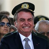 Brazilsk prezident Bolsonaro se trapn vysml Macronov manelce Brigitte.