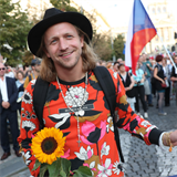 Na akci 21. srpna na Václavském náměstí nechyběl ani Tomáš Klus.