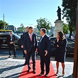 Andrej Babiš se potkal se starým známým, maďarským premiérem Viktorem Orbánem....