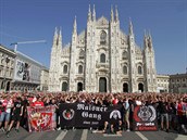 Do Milána dorazily ti tisícovky slávistických fanouk.
