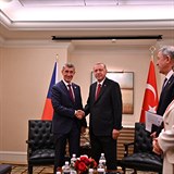 Andrej Babi s tureckm prezidentem Recepem Tayyipem Erdoğanem.
