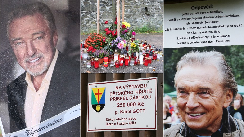Obyvatelé Újezdu u Svatého Kíe vzpomínají na Karla Gotta.