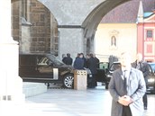 Do katedrály dorazil prezident Milo Zeman s manelkou Ivanou.