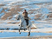 Kim ong-un v sedle bujného hoe na hoe Pektusan