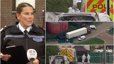 Policejní zpráva k nalezeným tělům v Essexu.