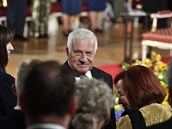 Na snímku je bývalý premiér a prezident R Václav Klaus ve Vladislavském sále...