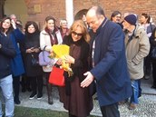 Dagmar Havlová v italském Milán za úasti konzula Jiího Kudly odhalila...