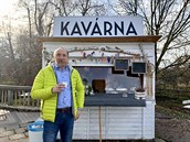 Václav Klaus ml. zkouí kavárny v Brn.