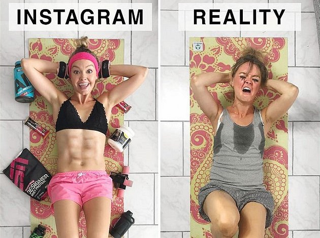 Instagram vs. realita