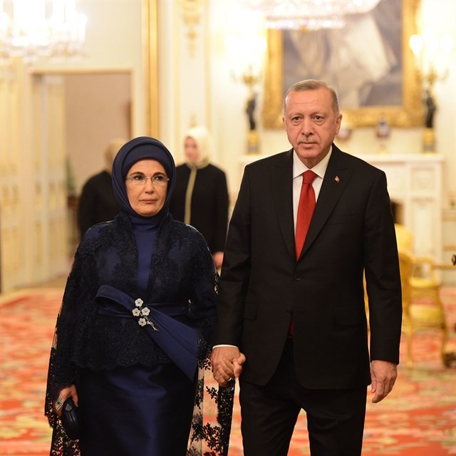Tureck prezident se svou manelkou.