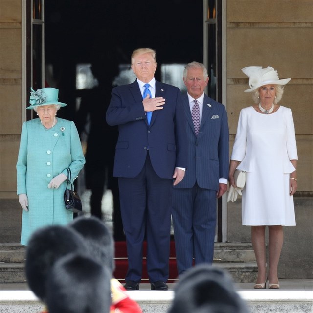 Donald Trump s britskou krlovskou rodinou