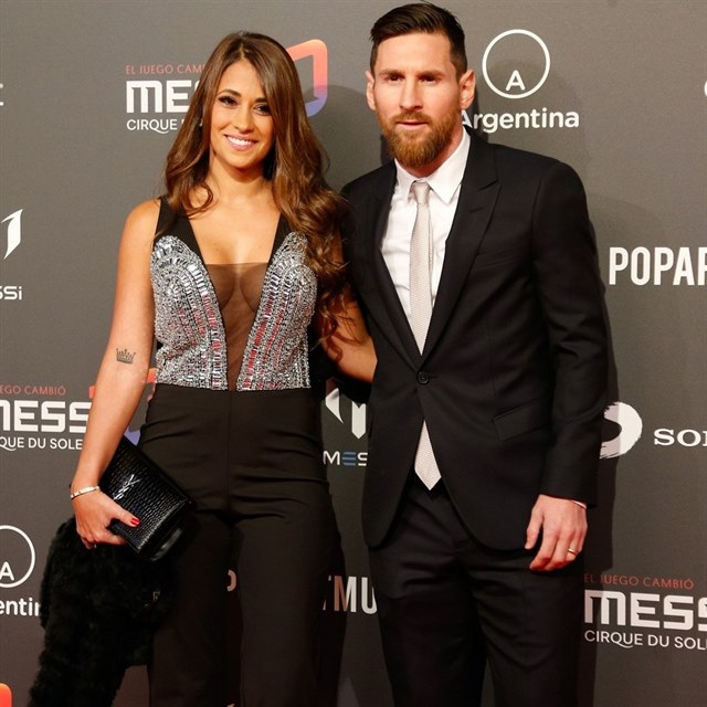 Lionel Messi se svou krásnou manželkou Antonellou