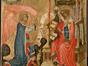 Obraz Zvstování Pann Marii od Mistra vyebrodského oltáe.