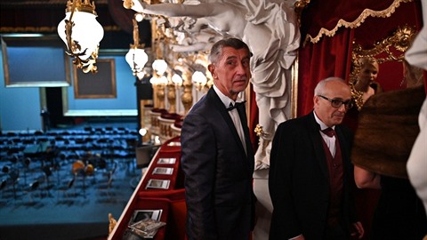 Andrej Babi na slavnostním otevení zrekonstruované Opery.