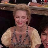 Cate Blanchett na Zlatých glóbech 2020 těžko vydýchávala některé Gervaisovy...