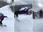 Ratolest Volopicha a Vereové to umí velice dobe na snowboardu.