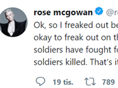 Rose McGowan stála u zrodu MeToo, te agituje v souvislosti s Íránem. Bohuel...