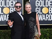 Ricky Gervais se svou partnerkou Jane Fallon