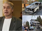 Josef Rychtá ml pernou noc, zapálili mu auto.