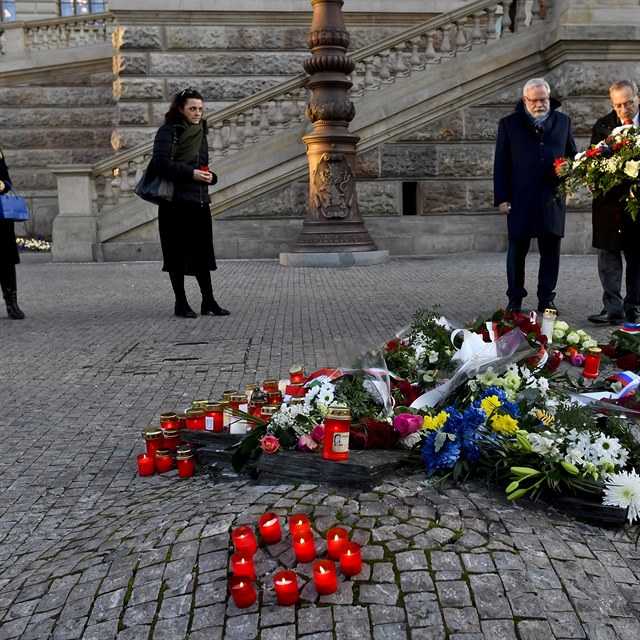 Pedseda Sentu Jaroslav Kubera (vpravo) a mstopedseda Sentu Ji Oberfalzer...