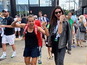 Monika Mareová s Bárou Strýcovou na Australian Open
