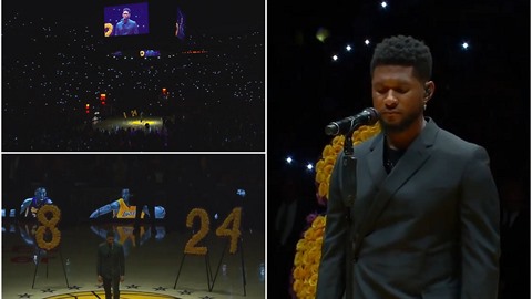 Usher zazpíval Amazing Grace jako poctu Kobe Bryantovi.