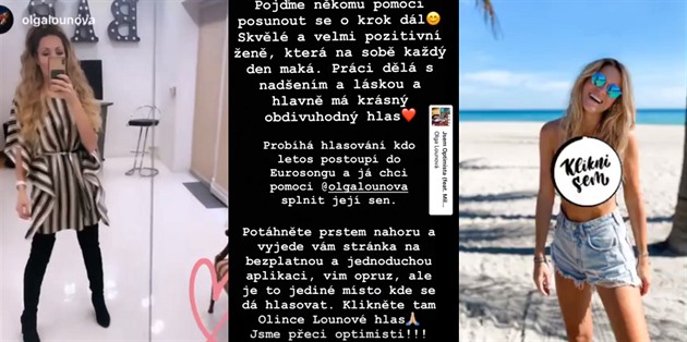 Kámoky v akci: Olga Lounová nosí vci z e-shopu Veroniky Kopivové a ta ji na oplátku vzývá na Instagramu.
