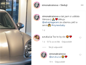 Simona Krainová si koupila auto, které jí schválila i blogerka A.N.D.U.L.A.