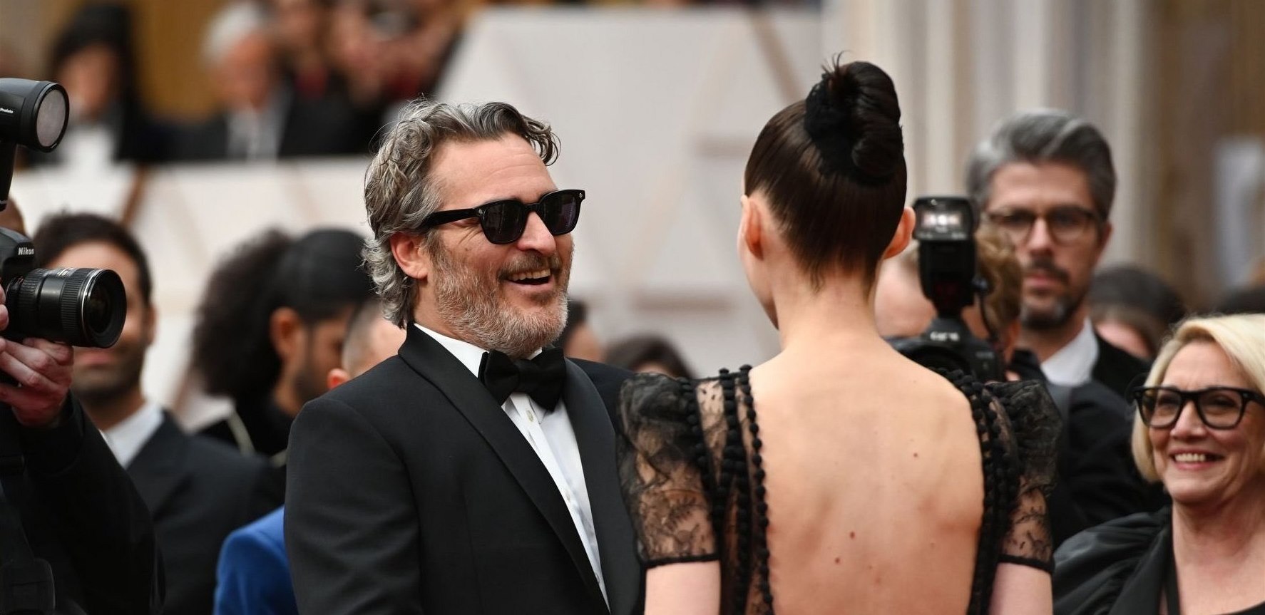 Joaquin Phoenix a jeho snoubenka Rooney Mara.