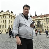 Timo Tolkki na výletě na Pražském hradě, než odletí do Jižní Ameriky.