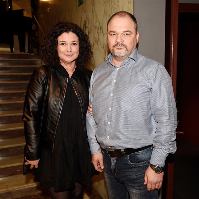 Martin Preiss s manelkou Martinou na premie filmu Past.