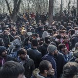 Migranti se na hranicích Turecka s Řeckem střetávají s policií.