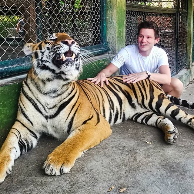 Pavel Callta se vyfotil s tygrem, kter by ho za normlnch podmnek bhem...