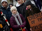 Greta Thunbergová protestovala v Bruselu.