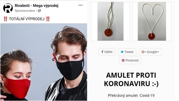 Podvodný e-shop vyd�lává na koronaviru, dal�í prodává amulety.