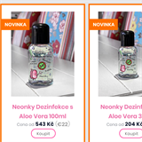 Nela Slováková prodává ve svém e-shopu dezinfekci za velice nekřesťanské peníze.