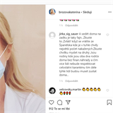 Do Brožové se na Instagramu pustilo několik lidí, herečka kritické komentáře...