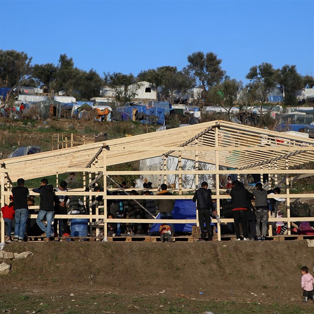 Situace v eckm tboe na ostrov Lesbos.