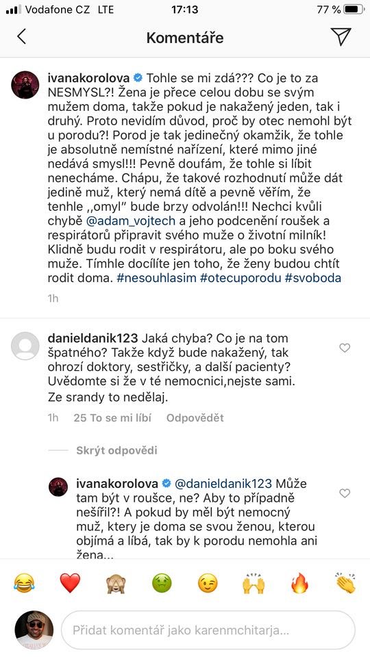 Ivana Korolov si vylila sv srdko na Instagramu, ale moc pochopen nezskala.