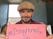 David Beckham vzkazuje lidem, aby zstali doma.