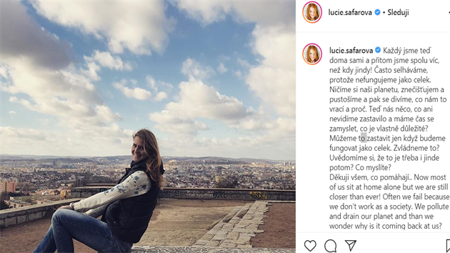 Lucie polemizuje nad celou situací ohledn koronaviru.