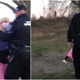 Policista udeřil dívku do tváře.