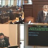 Poslaneck snmovna v Praze projednvala 7. dubna 2020 dost vldy o...