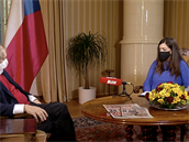 Prezident Milo Zeman poskytl pravidelný rozhovor ze svého sídla v Lánech...
