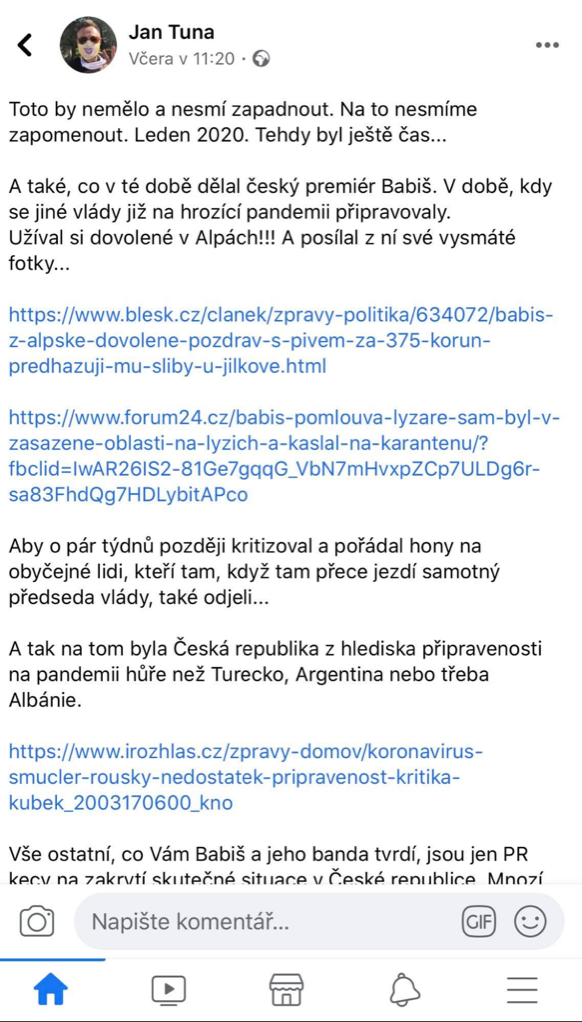 Jan Tuna se pustil do Andreje Babie kvli lednov dovolen v Alpch. Sm se...