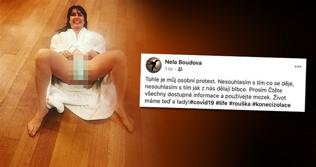 Nela Boudová zveejnila velmi podivnou fotografii s protestním textem. Expresu...