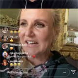 Vendula Pizingerová během streamu na Instagramu Expresu.